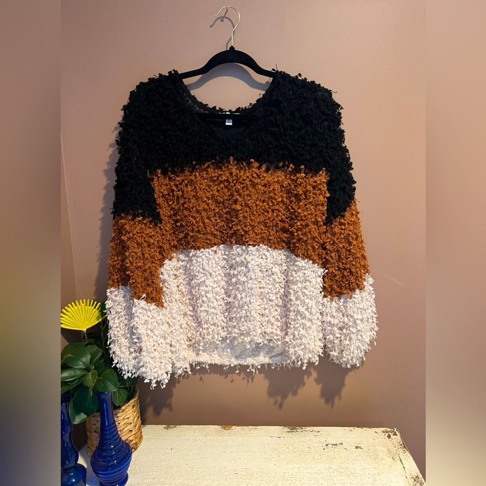 Shag Colorblock Sweater